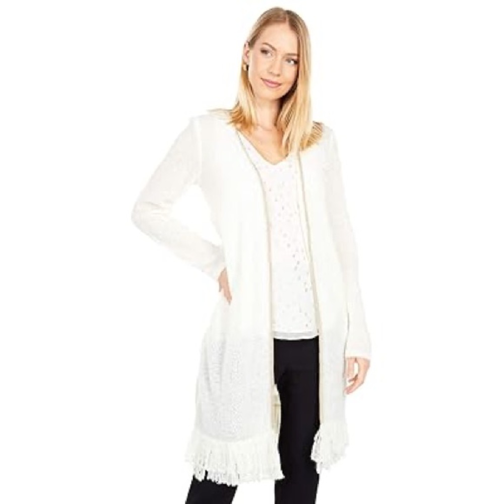 Lilly Pulitzer Cream Tassel Hem Turtleneck Sweater
